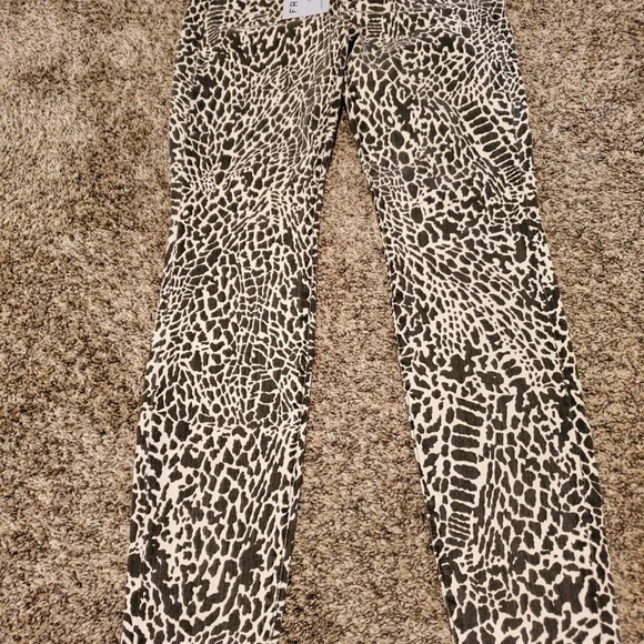 NWT Frame Le High Skinny Jeans Noir Multi Animal Print 25 - Picture 3 of 6
